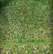 Gustav Klimt appletrad i oil painting on canvas